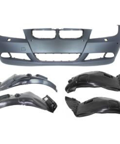 Front Bumper Cover & Fender Liners set 5 piecs for 2006-2008 BMW 323i Base