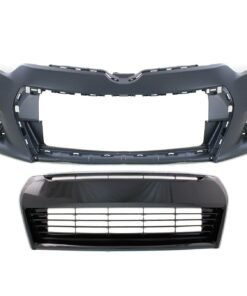Front Bumper Cover with Bumper Grille CAPA 2 PC for 2014-2016 Toyota Corolla S
