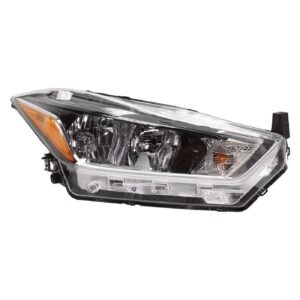 New Headlight halogen clear & amber lens right side for 2018-2019 Kicks S, SV
