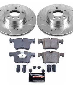 Powerstop K6038 Brake Disc and Pad Kit 2-wheel set front for 2011-2017 BMW X3