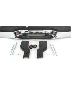 Step Bumper for 1998-2004 Chevrolet S10 With Black Pads Rear