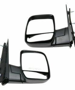 Folding Manual Side View Mirrors, Left & Right Pair for 02-08 Ford Econoline Van