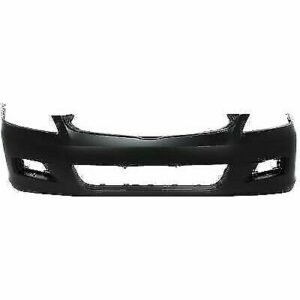 Front Primed Bumper Cover w/ Fog Lamp Holes for 2006-2007 Honda Accord Sedan