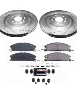 Powerstop K6374-36 Front Brake Disc and Pad Kit for 2013-2019 Ford Taurus SHO