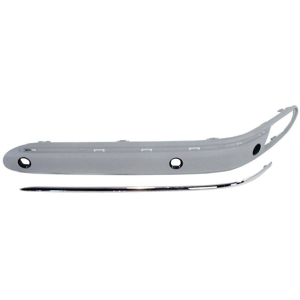 Front Bumper Trim left side primed for 03-07 Mercedes Benz C230 w/ sensor holes