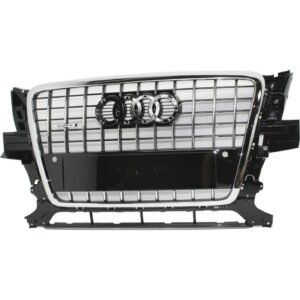 Grille, Gloss Black Plastic for 2009-2012 Audi Q5 3.2L Engine w/ S-Line Package