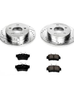 Powerstop K1303 Rear Brake Disc and Pad Kit 2-wheel set for 2002 Ford Mustang