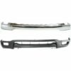 Bundle Prerunner Front Bumper Chrome Face Bar Valance 2 for 2001-2004 Tacoma 4WD