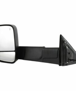 Mirror LH, Tow Power Heated Signal Puddle Light Textured Black Left for Ram PU