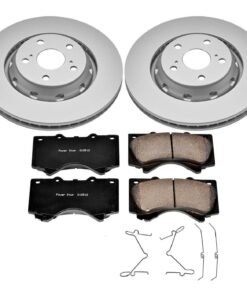 Powerstop CRK2952 Front Brake Disc and Pad Kit for 2007-2021 Toyota Tundra