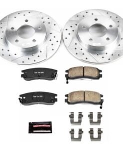 Powerstop K1526 Rear Brake Disc and Pad Kit 5 lugs for 2000-2005 Buick LeSabre