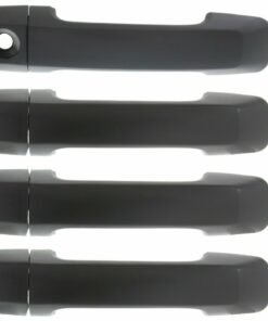 NEW Set of 4 Exterior Door Handles, Textured Black for 2007-2018 Toyota Tundra