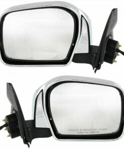 NEW Power Mirror Set, Manual Folding, Chrome for 2001-2004 Toyota Tacoma