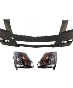 Bumper Cover & Headlights Kit 3pc left right CAPA for 09-13 Cadillac CTS Base