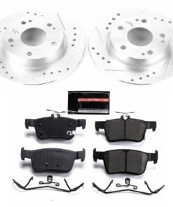 Powerstop K7725 Brake Disc and Pad Kit rear 5 lugs for 2017-2021 Honda Civic LX