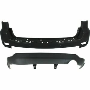 Rear Bumper Cover Kit w/ Lower Cover for 11-15 Jeep Grand Cherokee - Set of 2