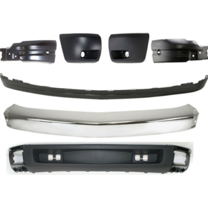 NEW Chrome Front Bumper Complete 7-pc Kit for 2007-2013 Chevy Silverado 1500