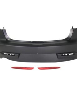New Rear Bumper Cover, Reflectors Kit 3piece CAPA for 2010-2011 Mazda 3 Sedan