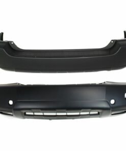 Front & Rear Primed Bumper Covers for 2004-2007 Toyota Highlander - Set of 2