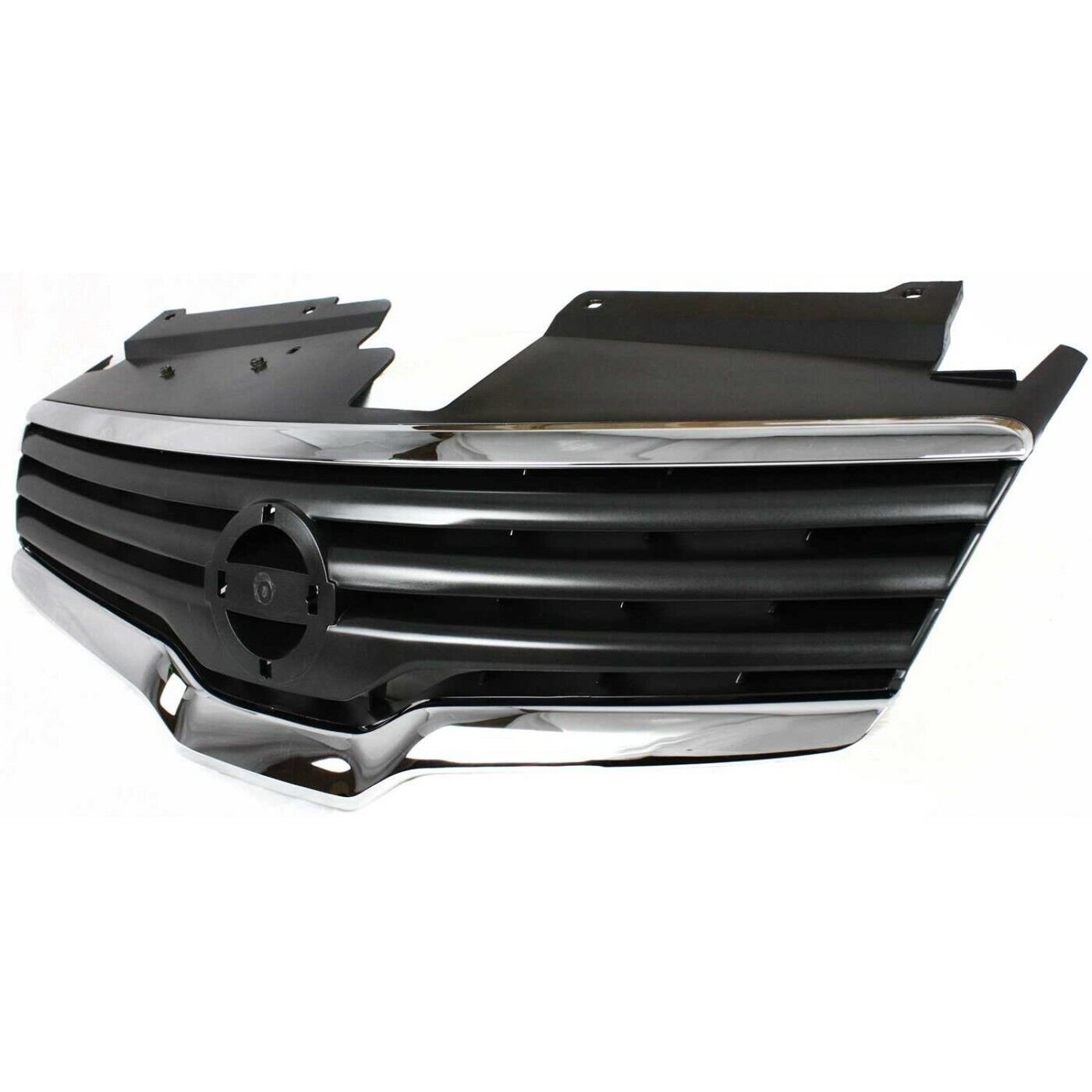 Grille chrome w/gray insert CAPA for 07-09 Nissan Altima Sedan Base, Hybrid, SL