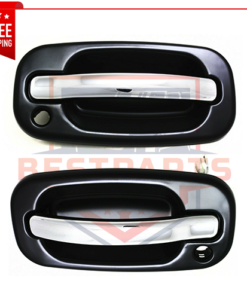 Front Exterior Door Handle Pair w/ Keyhole for 99-07 Chevy Silverado/GMC Sierra
