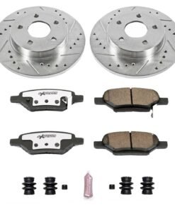 Powerstop K1616-26 Rear Brake Discs And Pad Kit 5 Lugs for 2005-2010 Pontiac G6