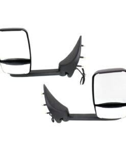 Power Towing Mirrors, Manual Fold Long Arm for 2002-2014 Ford E-350 Super Duty
