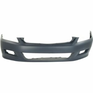 Front Bumper Cover w/ Fog Lamp Holes, Primed for 2006-2007 Honda Accord Coupe