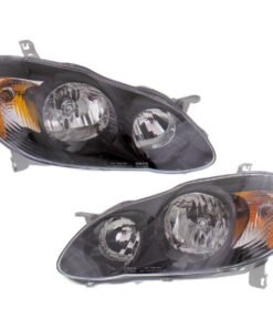 JC Whitney TY0307CHL Headlight 2pc halogen left right for 03-08 Toyota Corolla S