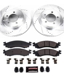 Powerstop K1441 Brake Disc and Pad Kit 2-wheel set front for 06-10 Ford Explorer