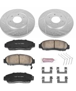 Powerstop K5821 Brake Disc and Pad Kit 2-wheel set front for 12-15 Nissan Armada