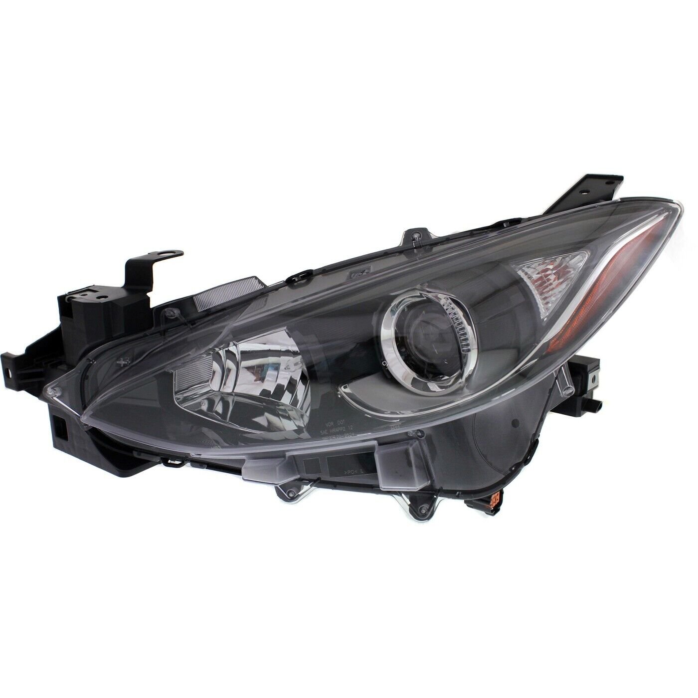 Headlight halogen clear lens left side CAPA for 2014-2016 Mazda 3/3 Sport