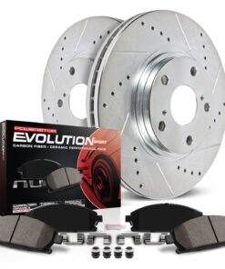 Powerstop K2110 Brake Discs And Pad Kit 2-wheel set front for 2004-2007 BMW 530i