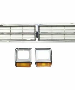 Grille Assembly w/ Headlight Doors for 86-90 Dodge D100/D150/D250/D350/W150/W250