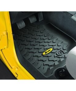 Bestop 51513-01 Front Floor Mats carpet black for 2014-2017 Jeep Wrangler