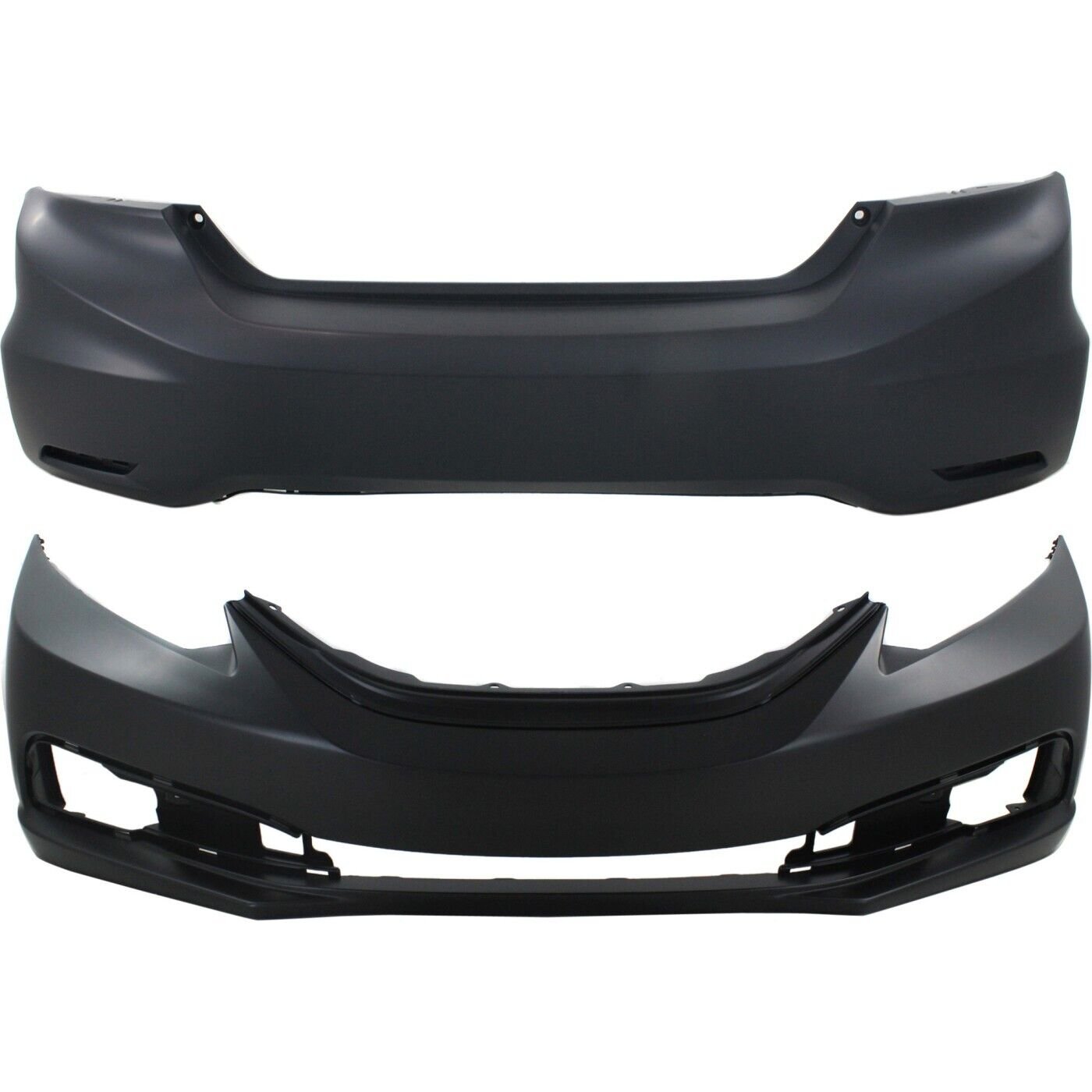 New Front & Rear Bumper Covers set of 2 pieces for 2013-2015 Honda Civic