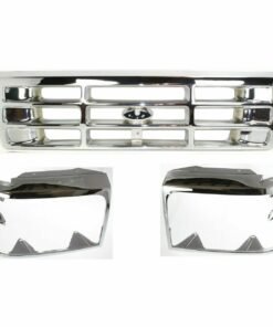 NEW Grille Assembly w/ Headlight Doors for 92-97 Ford F-Series Super Duty