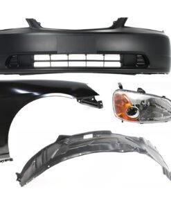 Bumper Cover, Fender, Headlight Kit 4pc halogen right for 02-03 Honda Civic Si