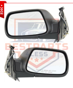 Left Right Power Mirror Set, Textured Black for 2005-2010 Jeep Grand Cherokee