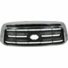 Grille, Chrome Shell w/Textured Black Insert Plastic for 2010-2013 Toyota Tundra