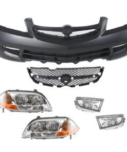 New Front Bumper Cover, Grille, Lights set of 6 pieces for 2001-2003 Acura MDX