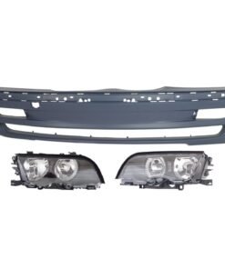 New Front Bumper Cover with Headlights kit 3 pices for 2001 BMW 320i