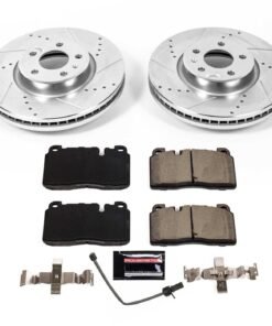 Powerstop K7653 Brake Disc and Pad Kit 2-wheel set front for 17 Audi Q5 Komfort