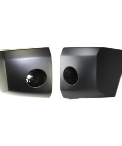 Front Bumper End Caps Set w/ Fog Light Holes, Primed for 2004-2007 Nissan Titan