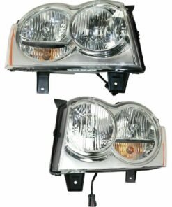 Headlights Head Lamp Left & Right Set (Pair) for 2005-2007 Jeep Grand Cherokee