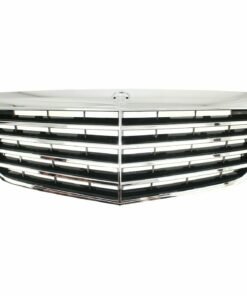 Grille for 2007-2009 Mercedes Benz E350 E550 Chrome Shell w/ Black Insert