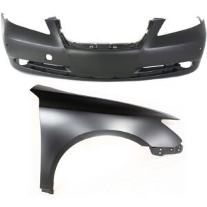 Front Bumper Cover & Fender Kit 2pc primed right for 2007-2009 Lexus ES350 Base