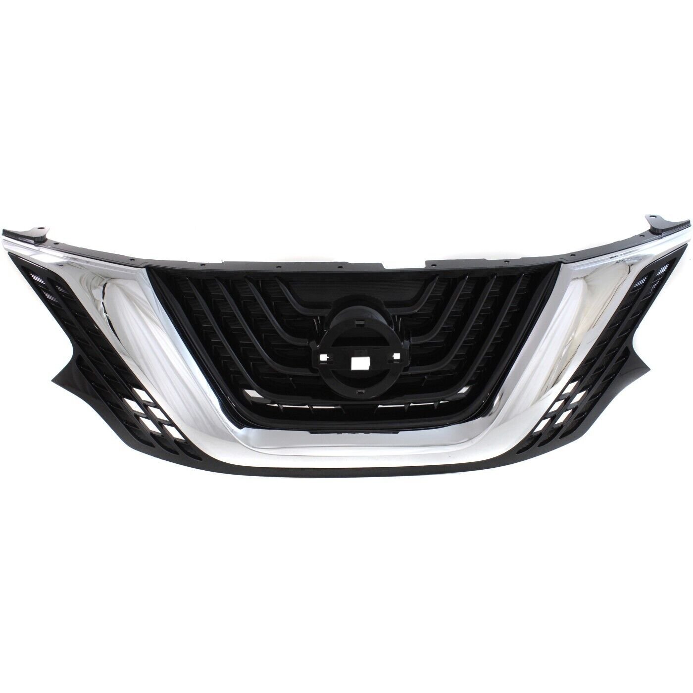 Grille NI1200278C chrome shell w/ black insert CAPA for 2017-2018 Nissan Murano