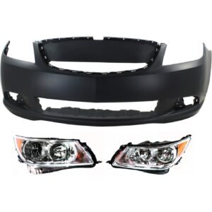 New Bumper Cover with Headlights kit 3 pieces for 2010-2011 Buick LaCrosse