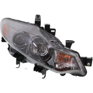 Headlight halogen right side clear lens CAPA for 2009-2014 Nissan Murano